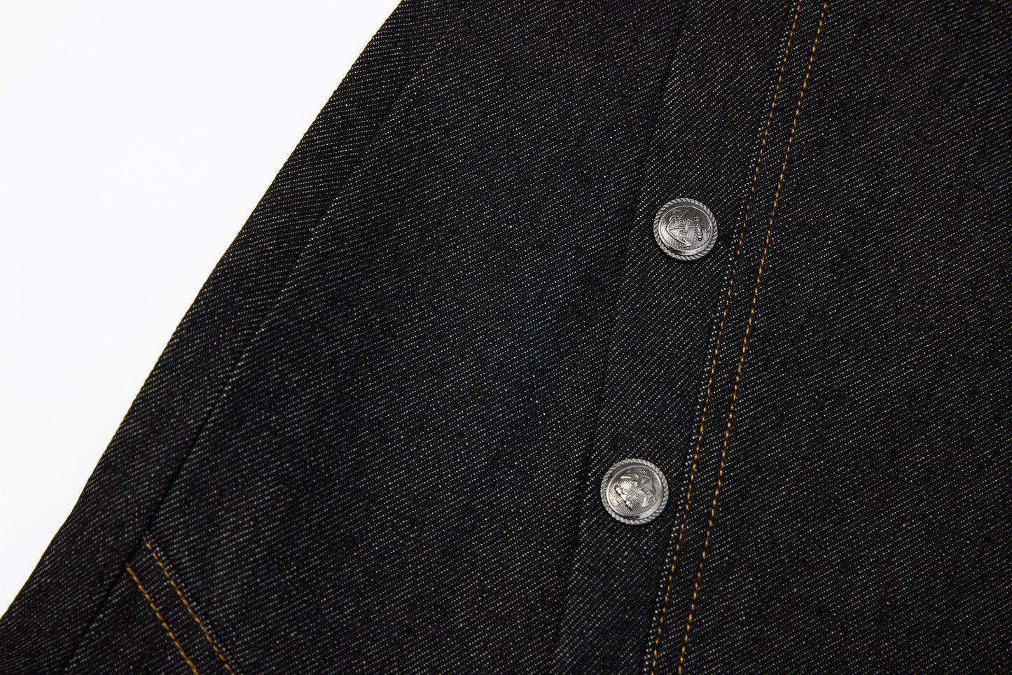 CapCabin Rivet Panel Wide-Leg Denim Jeans