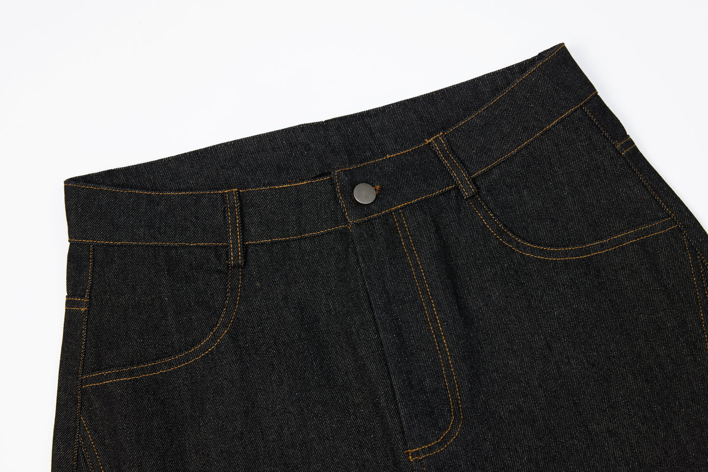 CapCabin Rivet Panel Wide-Leg Denim Jeans