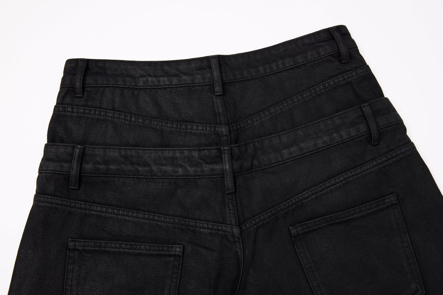 CapCabin Double-Waist Washed Wide-Leg Jeans