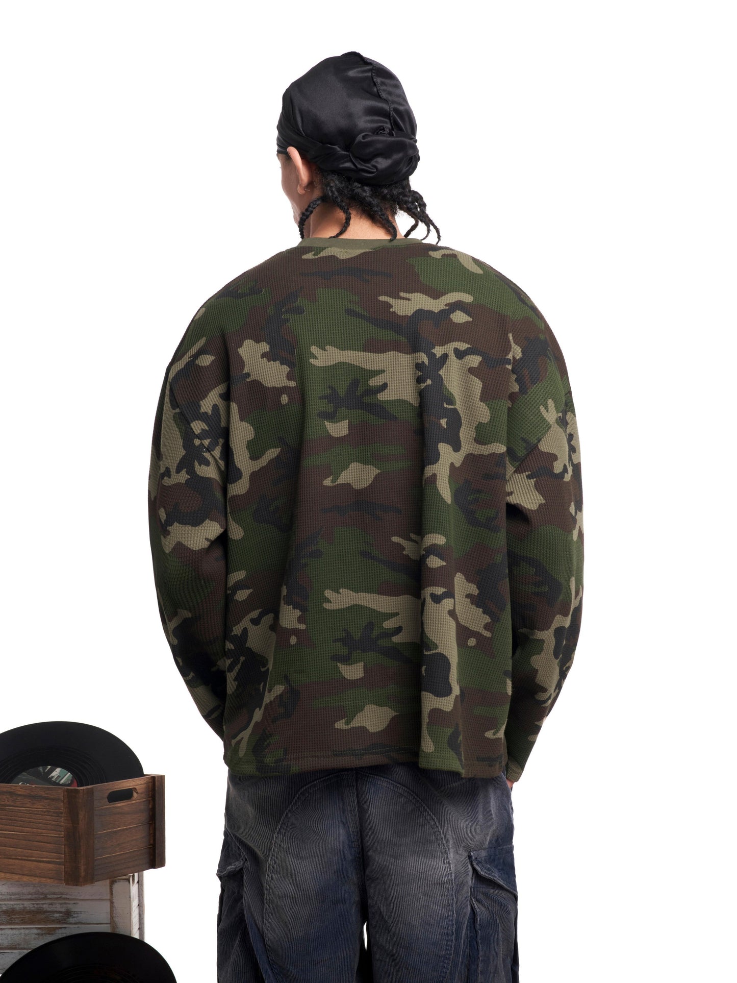 CapCabin Camo Text Graphic Longsleeve