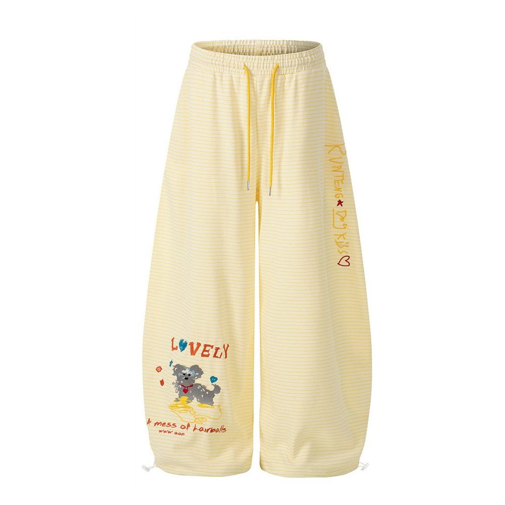 CapCabin Playful Striped Balloon Sweatpants