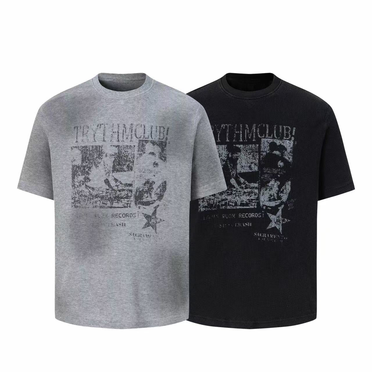CapCabin Vintage Graphic Waffle T-Shirt