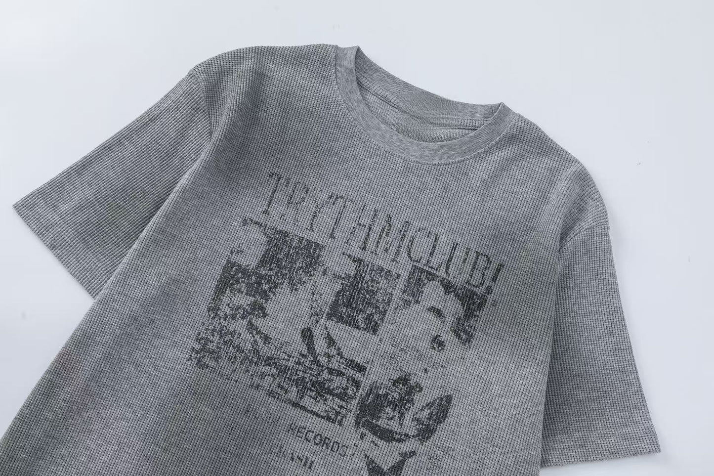 CapCabin Vintage Graphic Waffle T-Shirt