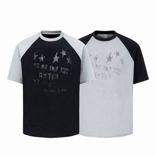 CapCabin Distressed Star Raglan T-Shirt