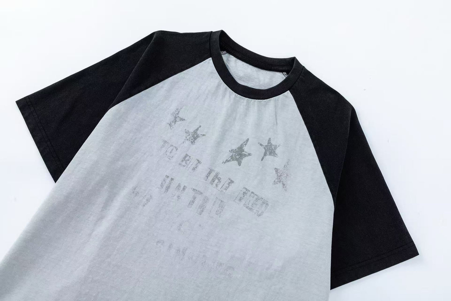 CapCabin Distressed Star Raglan T-Shirt