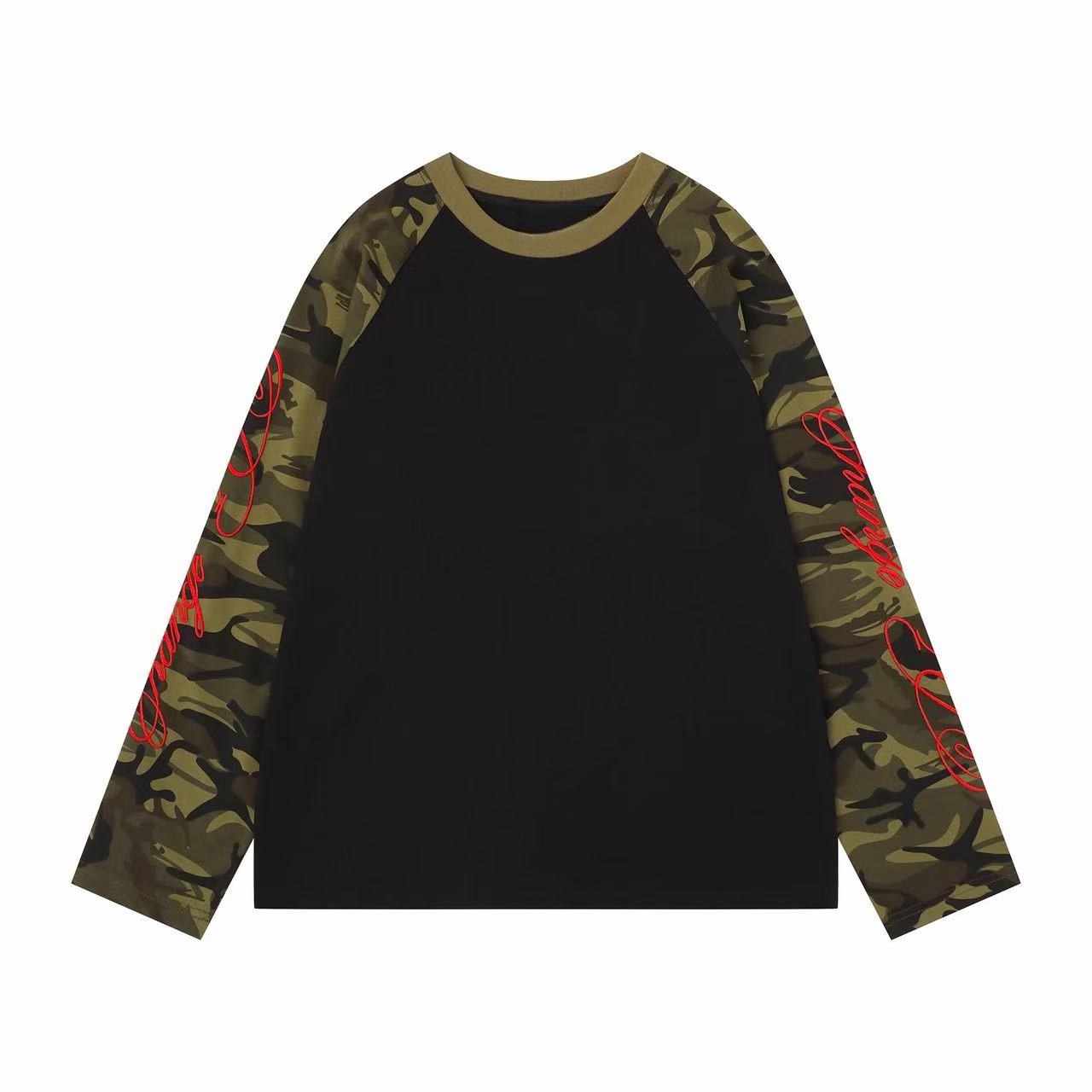 CapCabin Camo Sleeve Raglan Long Sleeve Tee