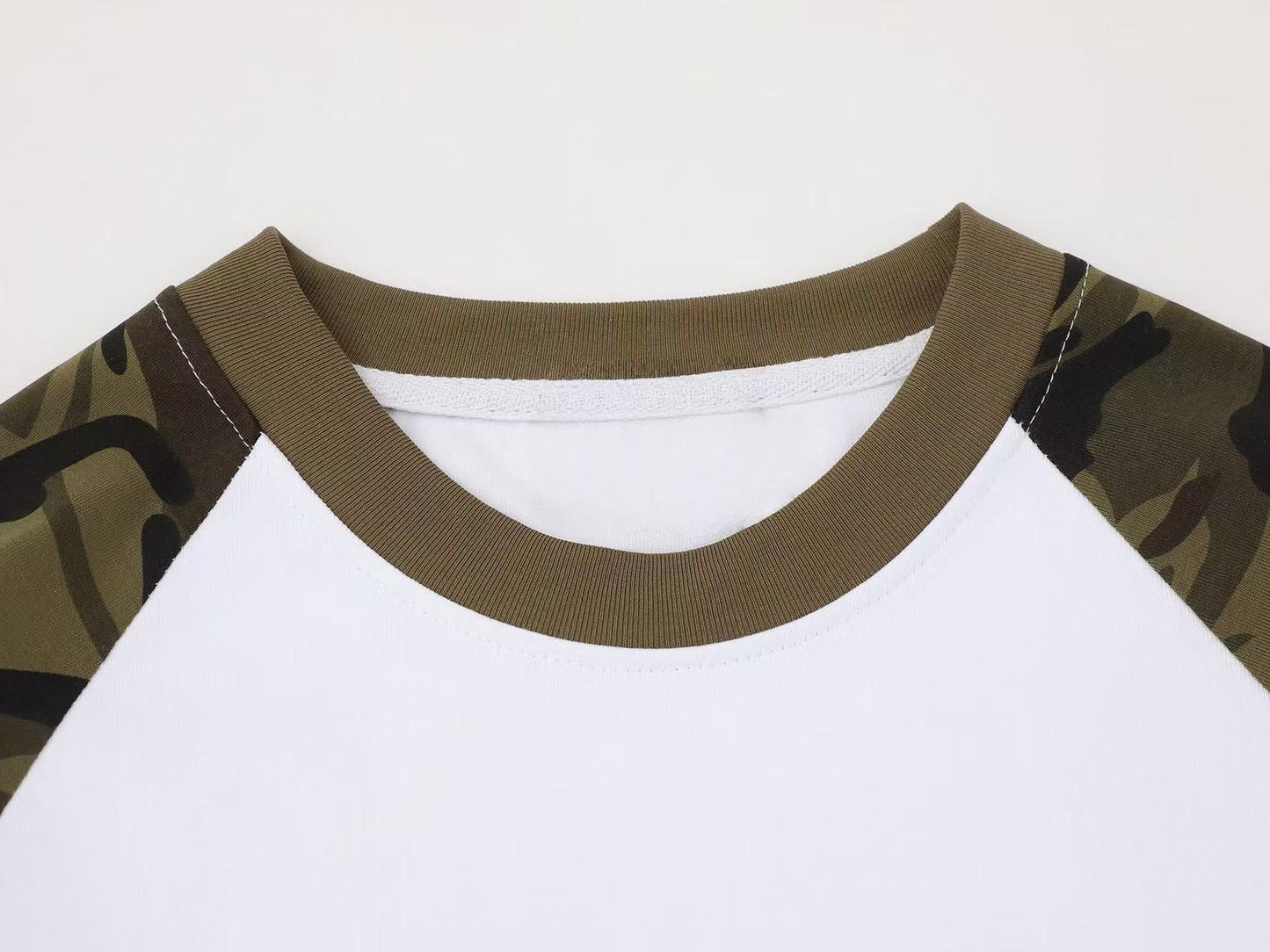 CapCabin Camo Sleeve Raglan Long Sleeve Tee