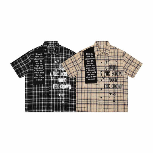 CapCabin “Burn The Script” Plaid Shirt