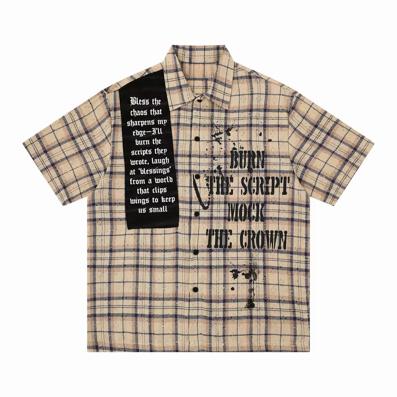 CapCabin “Burn The Script” Plaid Shirt
