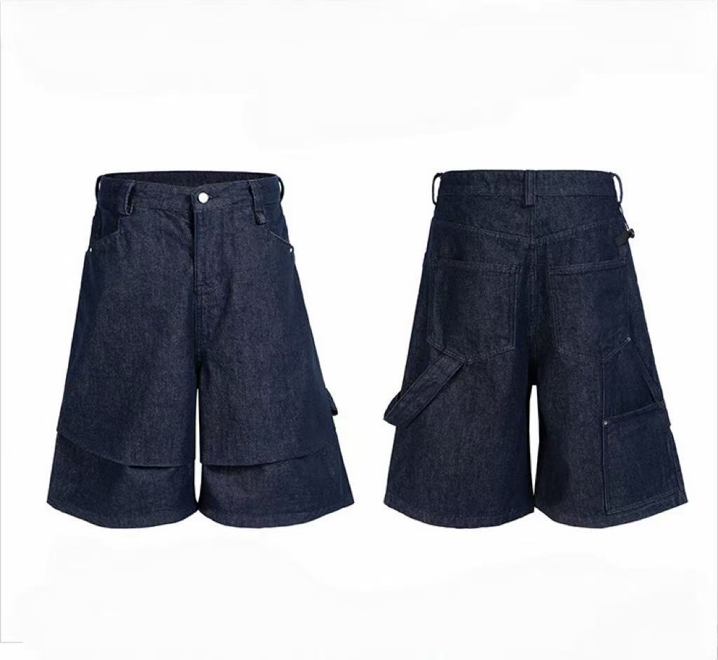 CapCabin “Layered Utility Denim Shorts