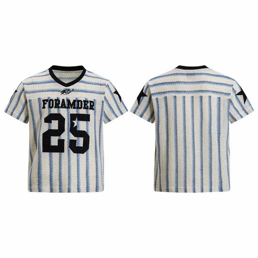 CapCabin “Varsity Stripe Knit Tee”