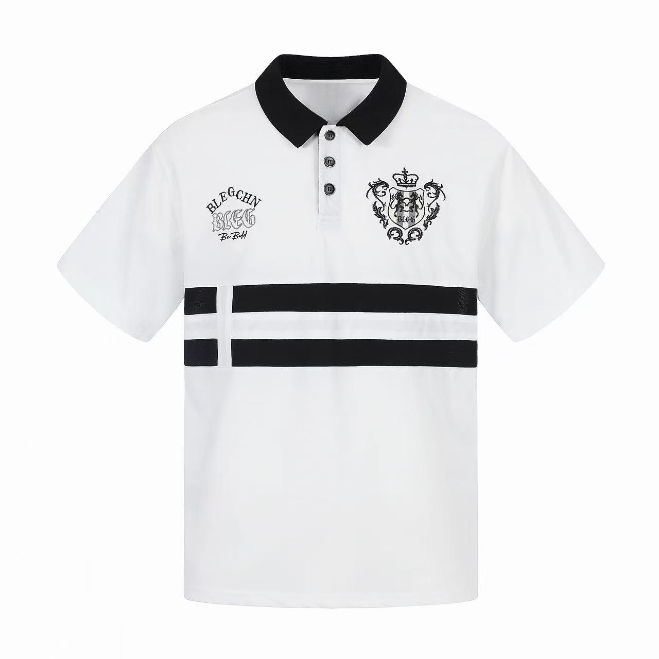 CapCabin “Classic Stripe Crest Polo Tee”