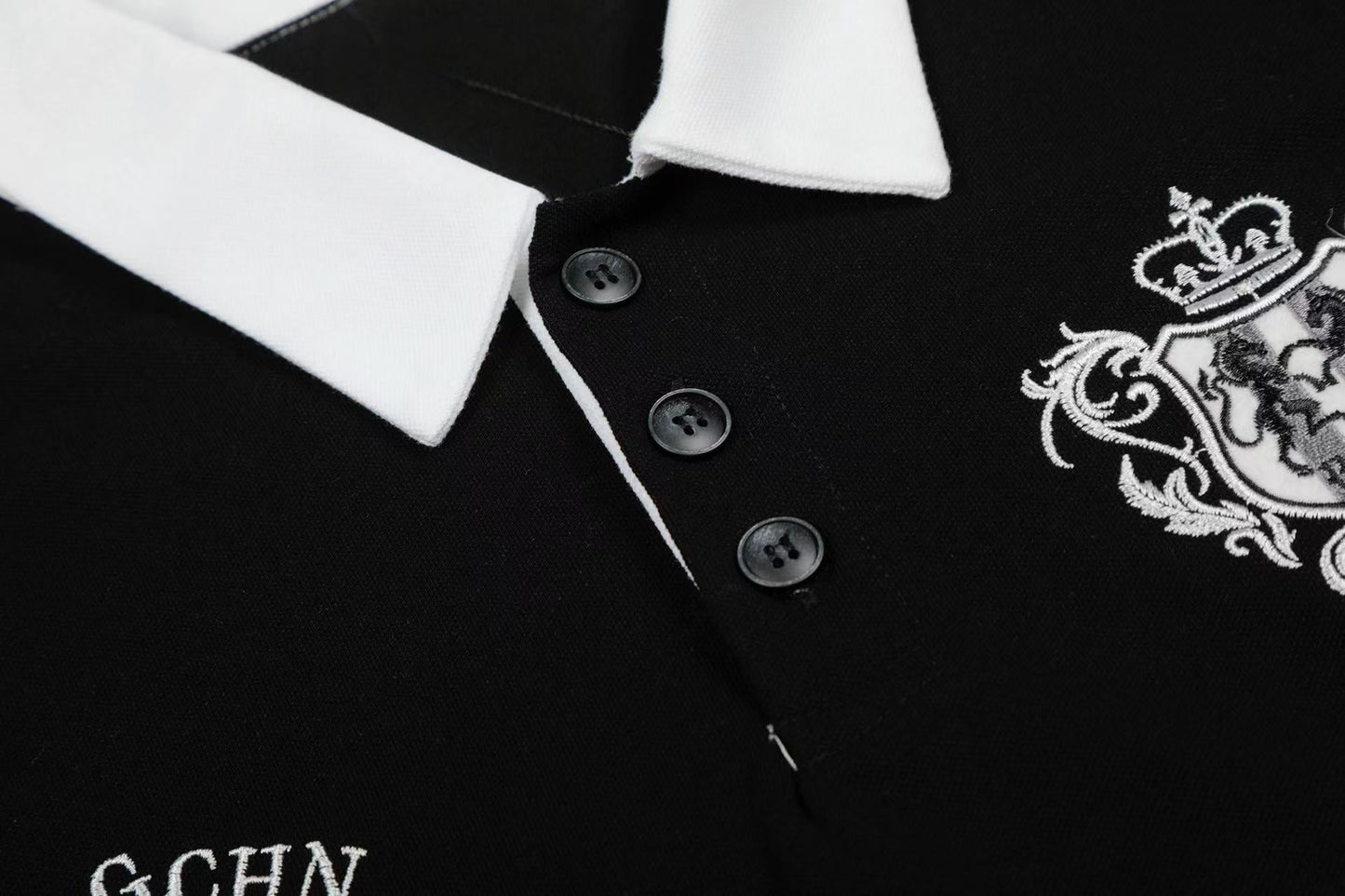 CapCabin “Classic Stripe Crest Polo Tee”