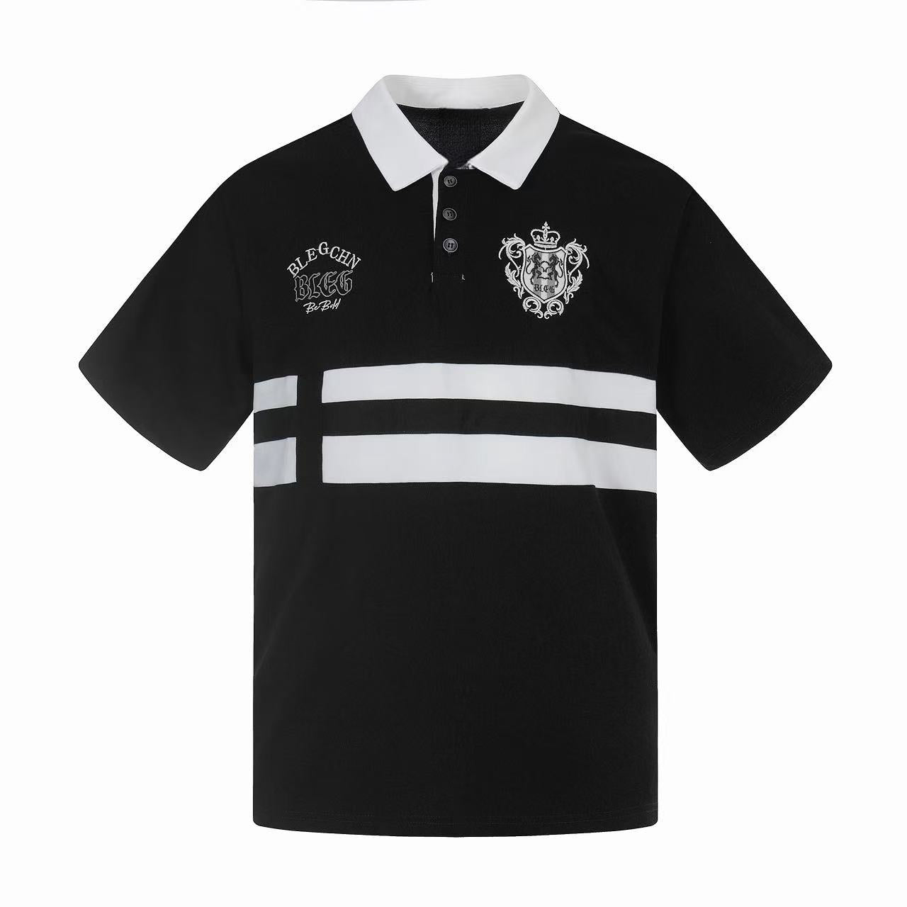 CapCabin “Classic Stripe Crest Polo Tee”