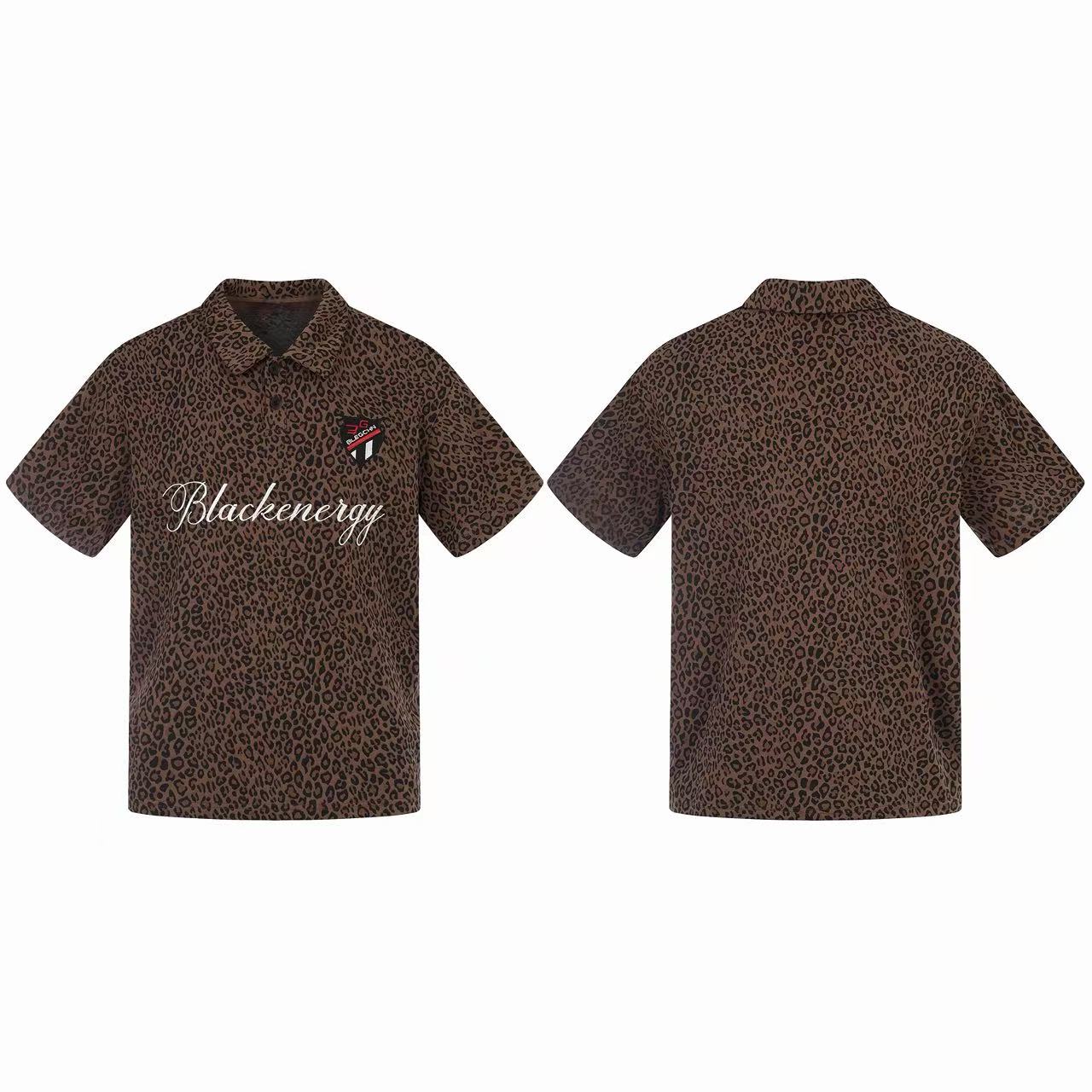 CapCabin “Leopard Script Polo Tee”