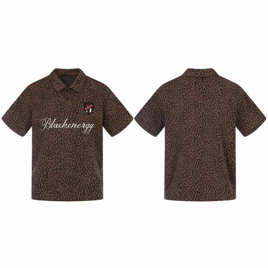 CapCabin “Leopard Script Polo Tee”