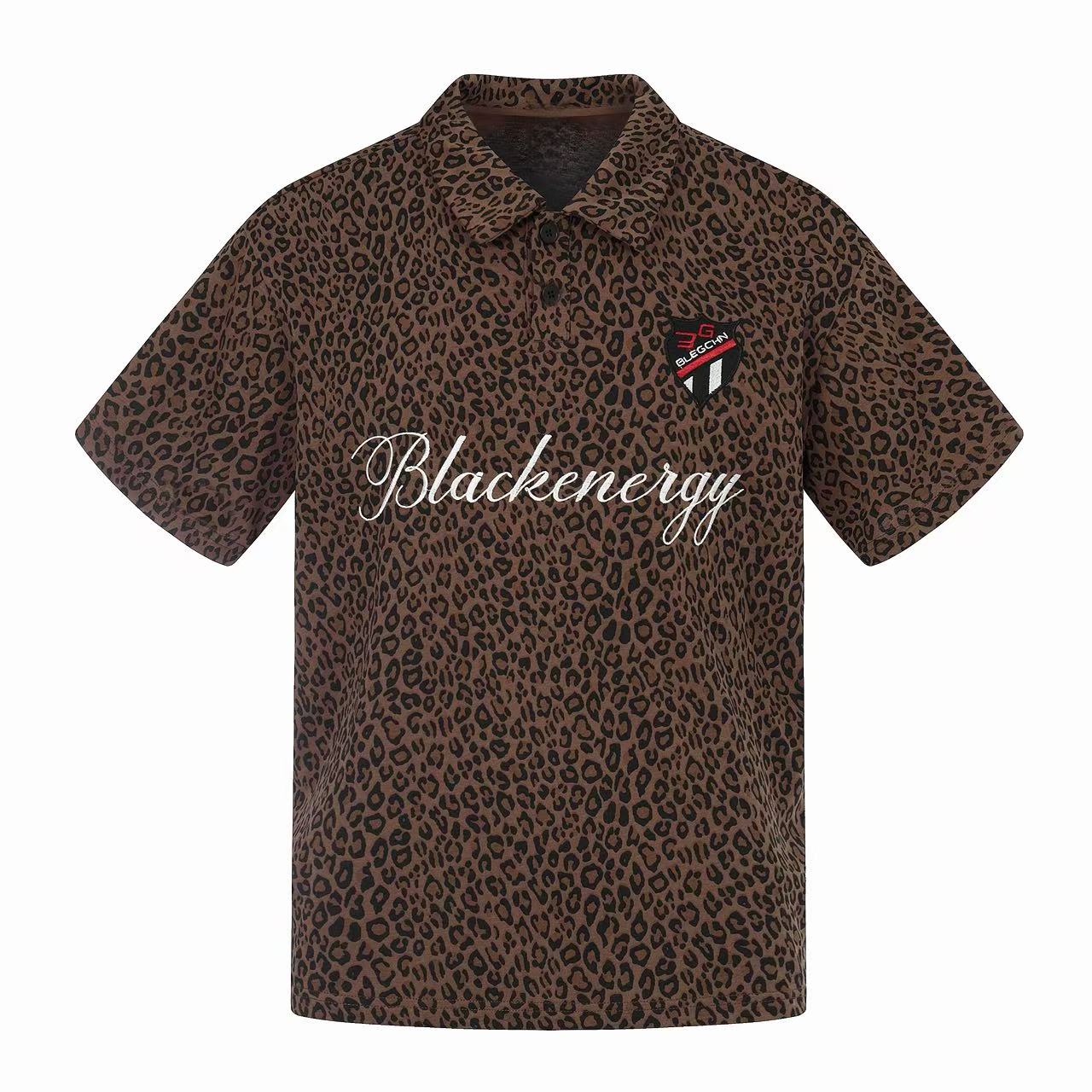CapCabin “Leopard Script Polo Tee”