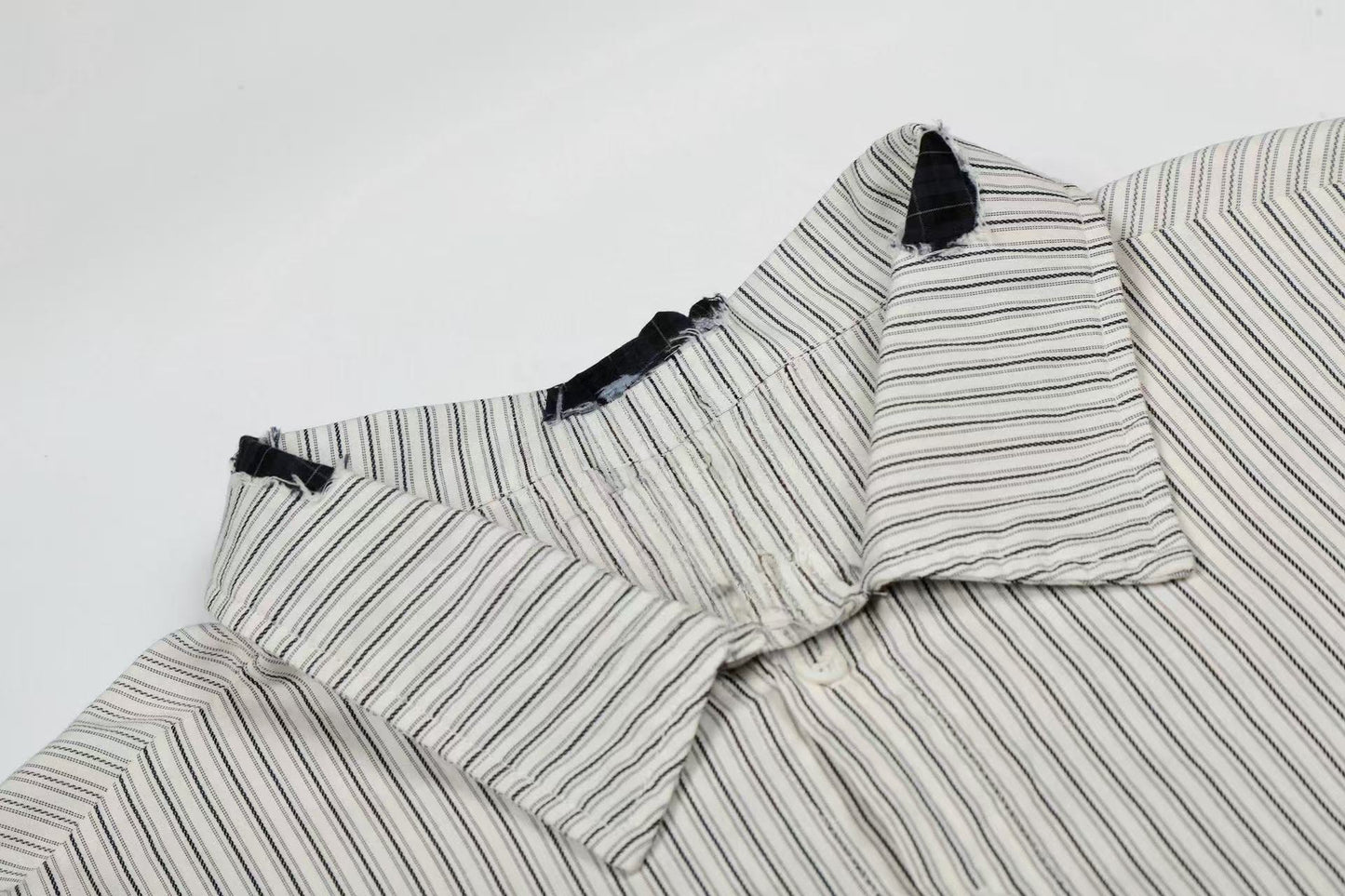 CapCabin “Pinstripe Patch Graphic Shirt”