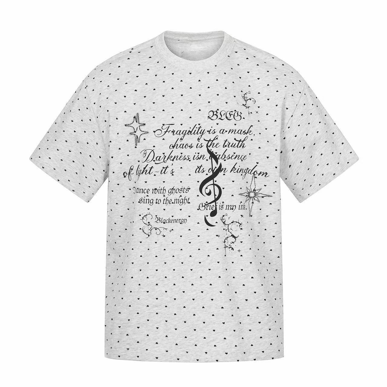 CapCabin “Allover Micro-Print Graphic Tee”