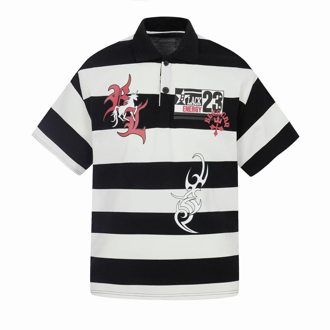 CapCabin “Rugby Stripe Graphic Polo”