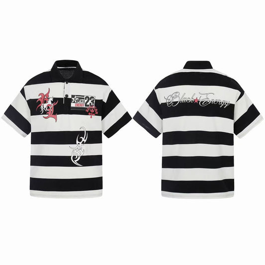 CapCabin “Rugby Stripe Graphic Polo”