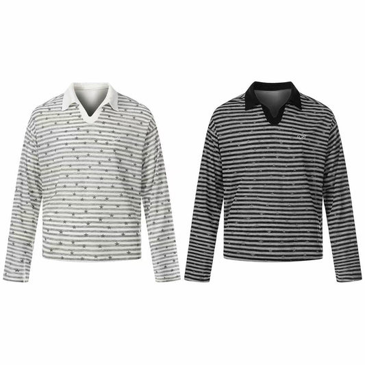 CapCabin “Star Stripe Long Sleeve Polo”