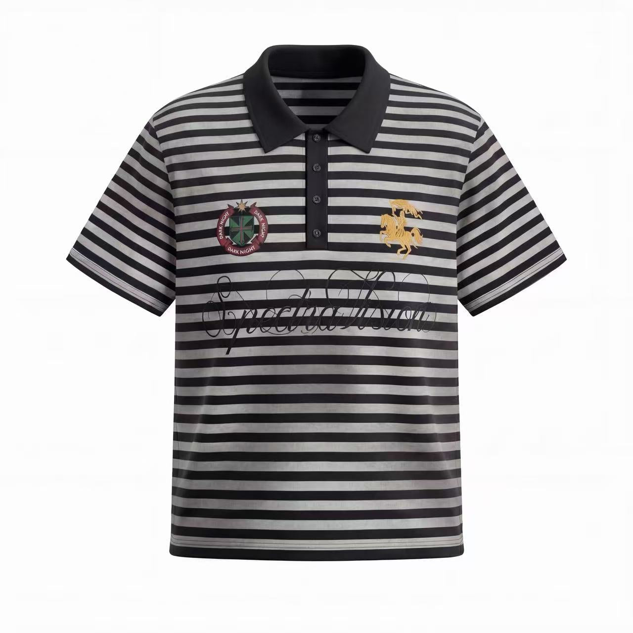 CapCabin “Stripe Crest Polo Tee”