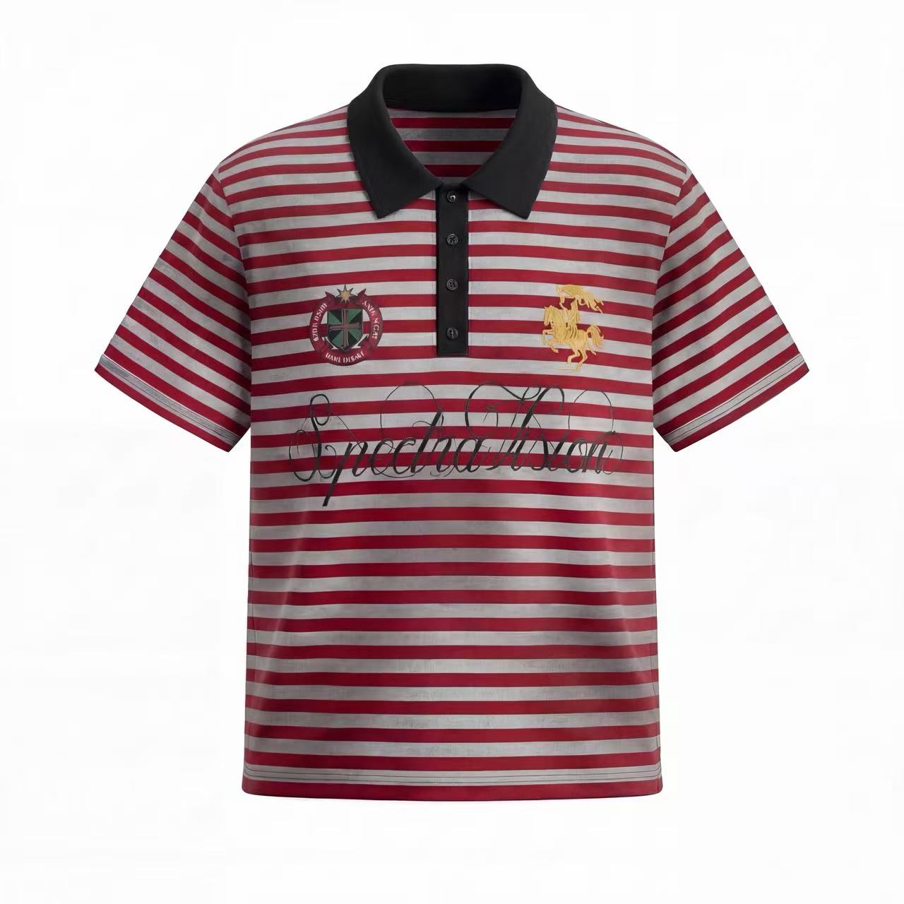 CapCabin “Stripe Crest Polo Tee”