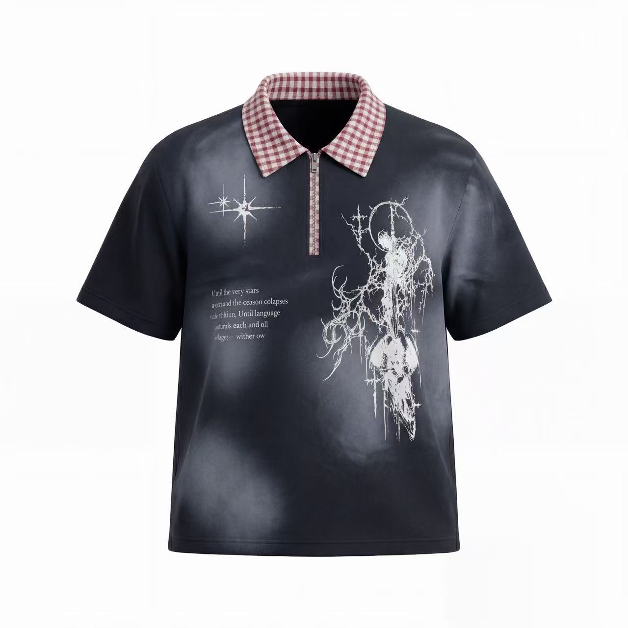CapCabin “Grunge Star Zip Polo Tee”