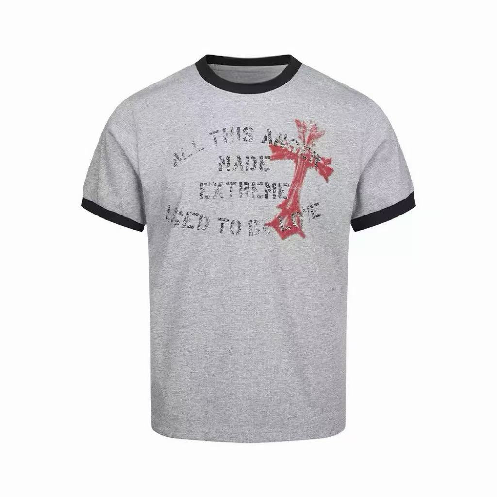 CapCabin “Vintage Cross Graphic Ringer Tee”