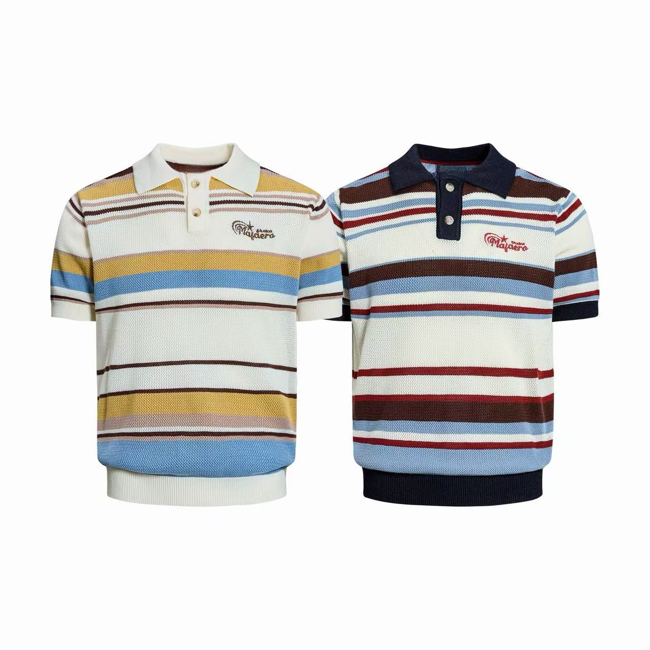 CapCabin “Retro Stripe Knit Polo”