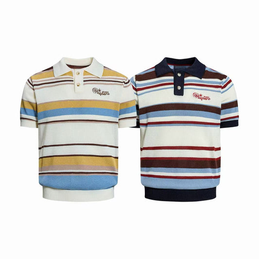 CapCabin “Retro Stripe Knit Polo”