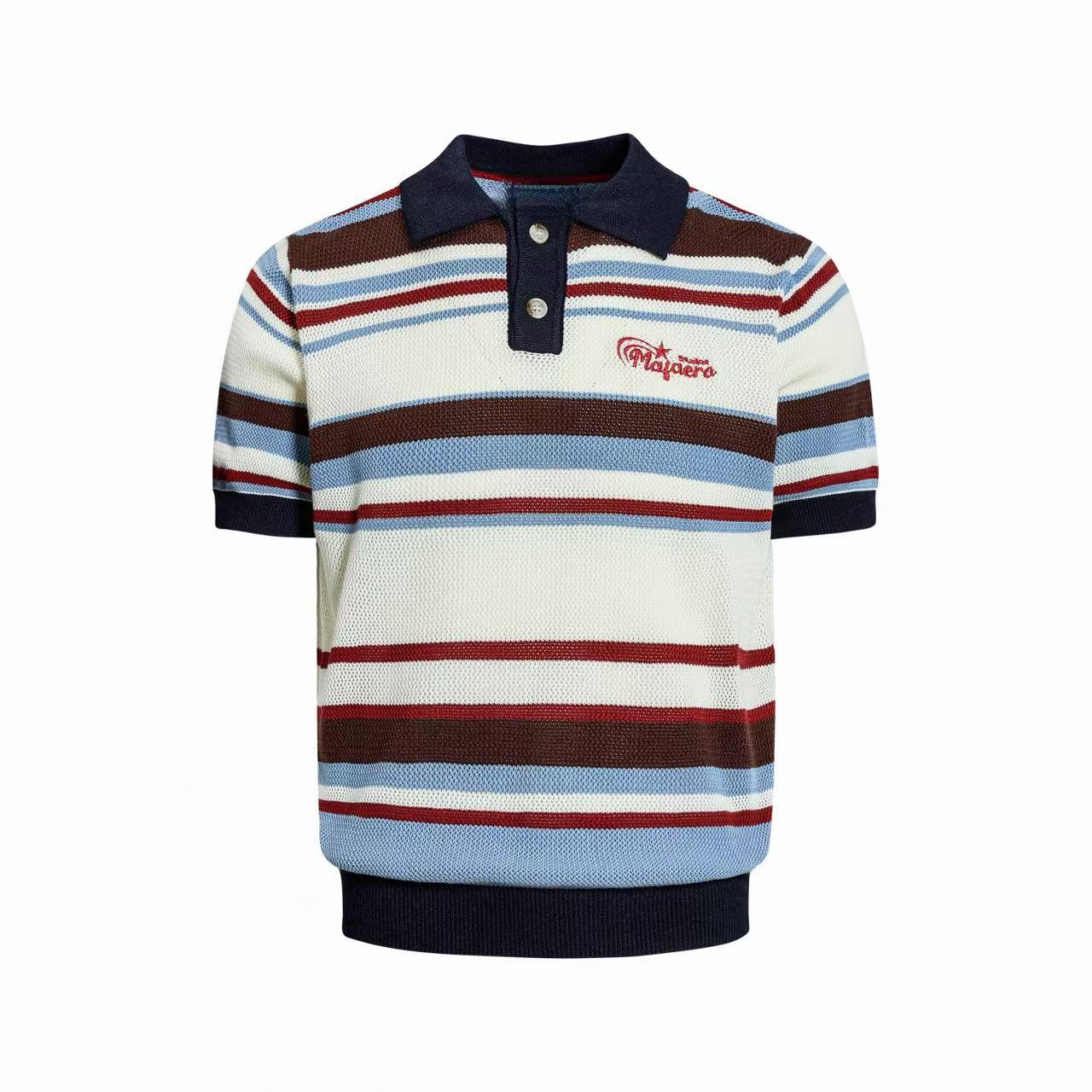 CapCabin “Retro Stripe Knit Polo”