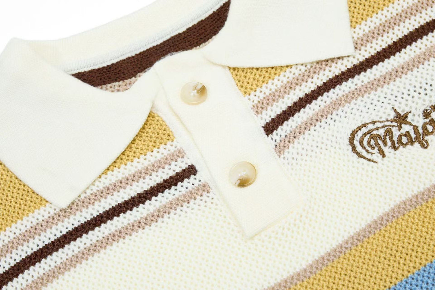 CapCabin “Retro Stripe Knit Polo”