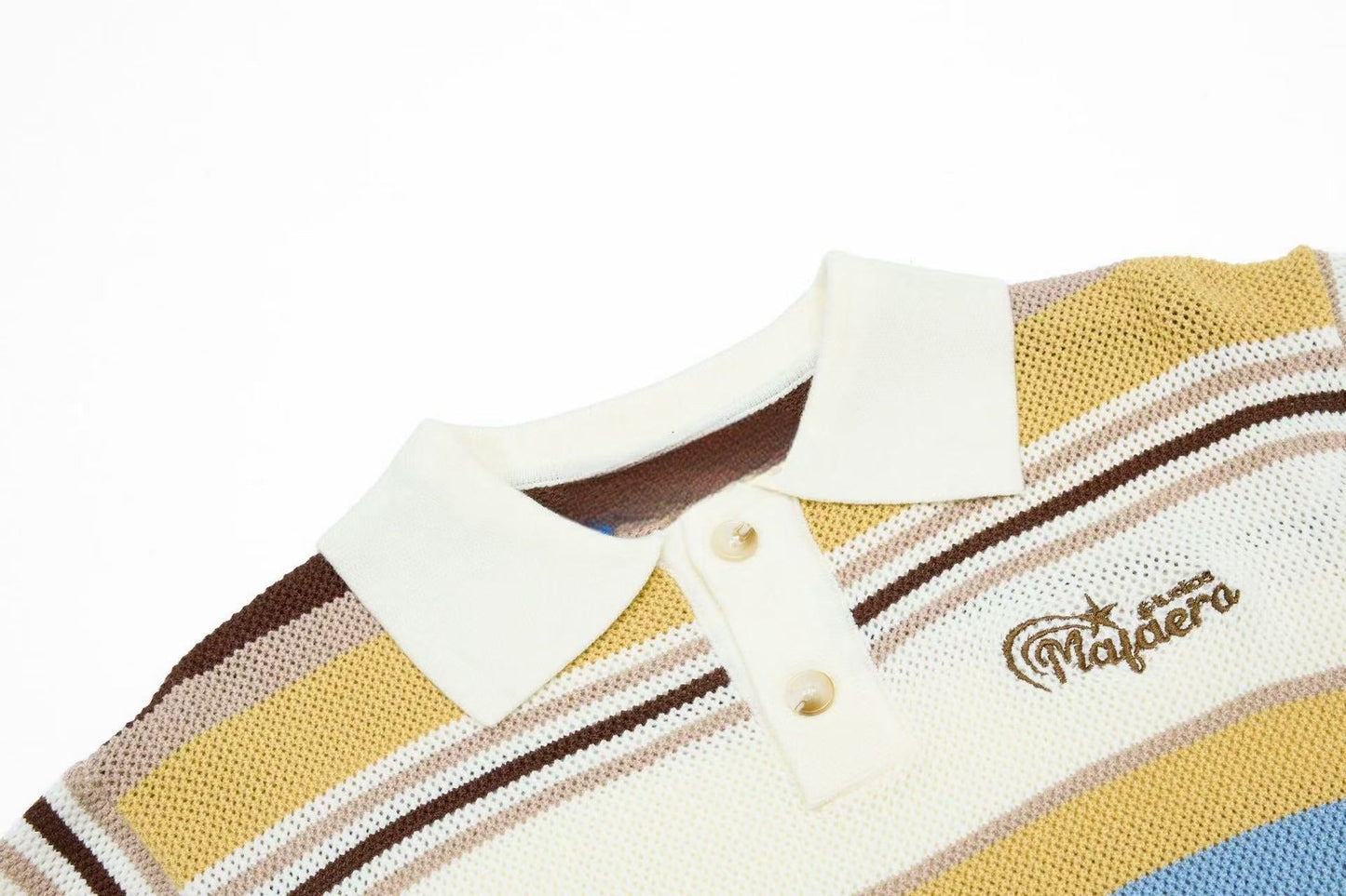 CapCabin “Retro Stripe Knit Polo”