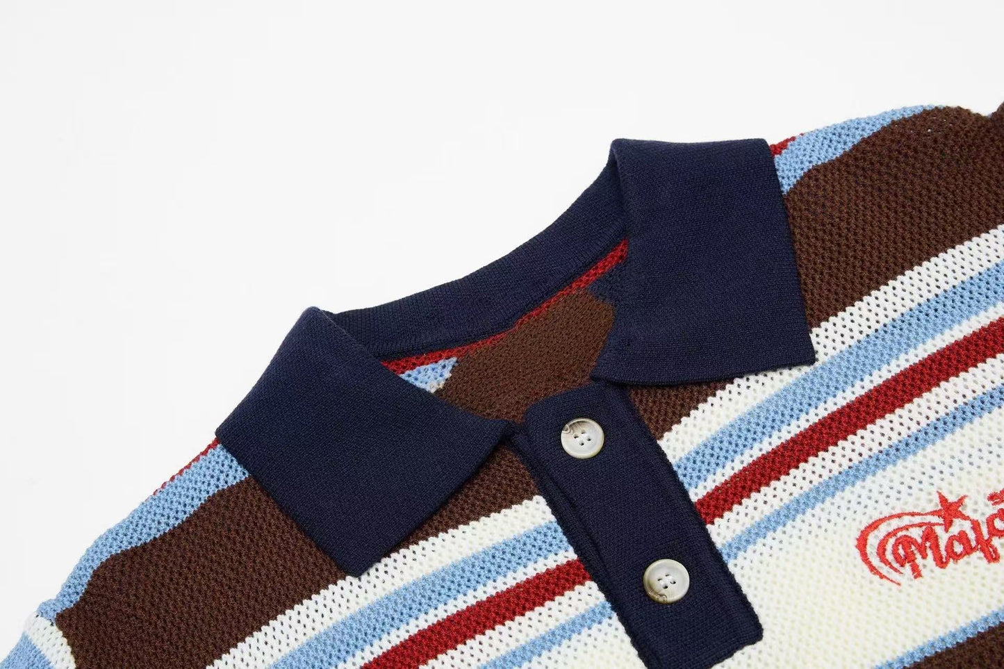 CapCabin “Retro Stripe Knit Polo”