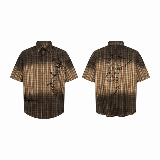 CapCabin Vintage Plaid Graphic Shirt