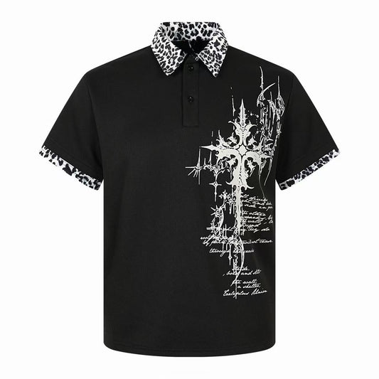 CapCabin “Leopard Cross Graphic Polo”