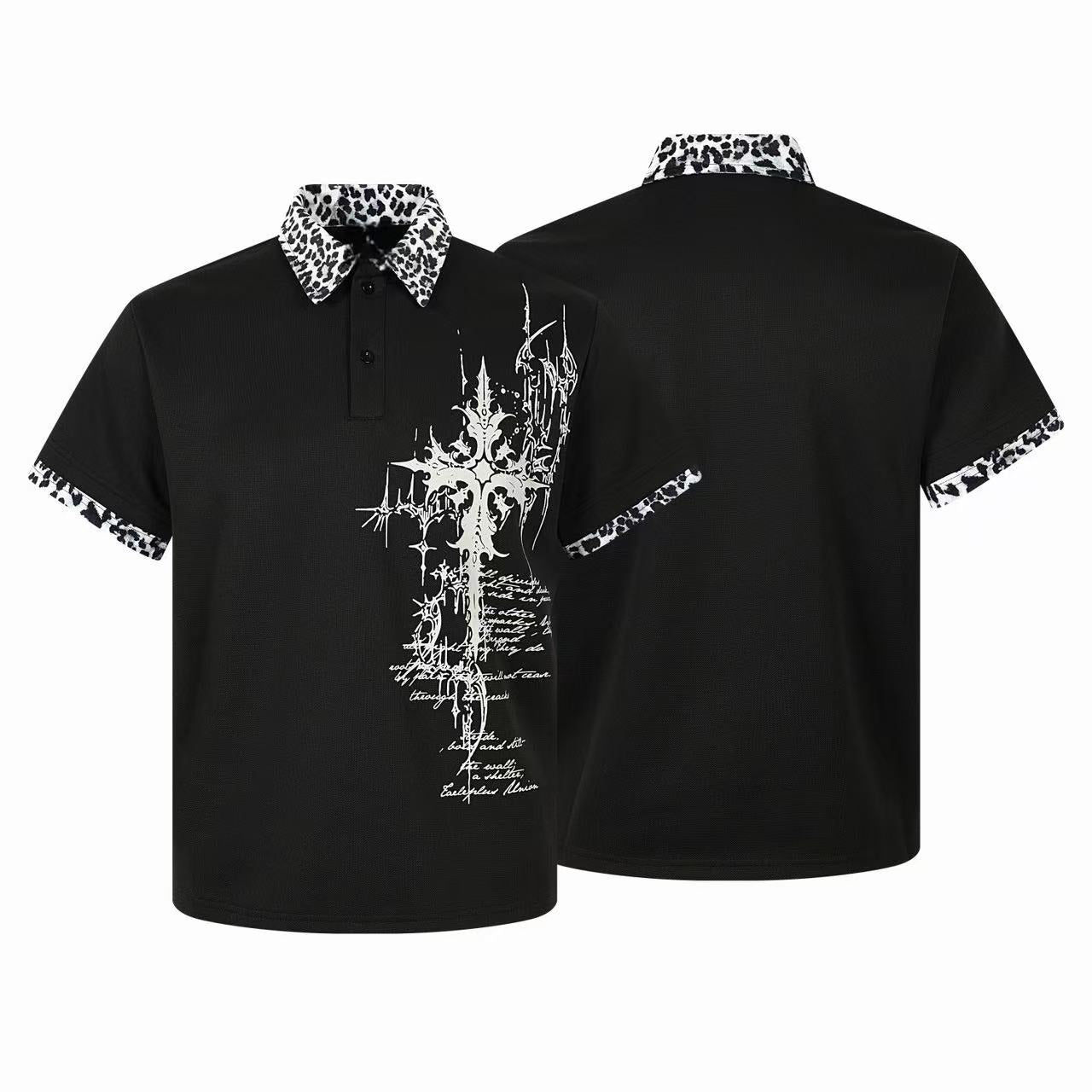 CapCabin “Leopard Cross Graphic Polo”
