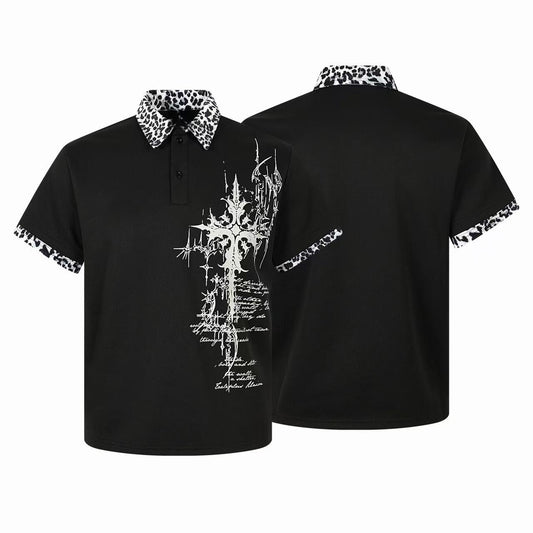 CapCabin “Leopard Cross Graphic Polo”