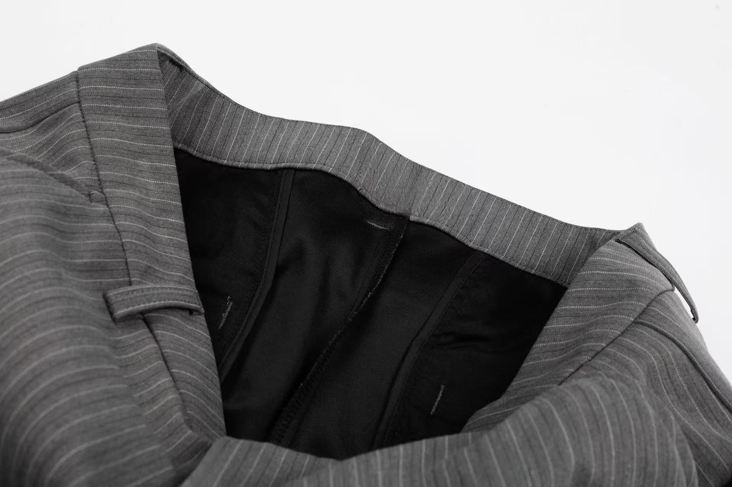 CapCabin “Pinstripe Symphony Wide-Leg Pants”