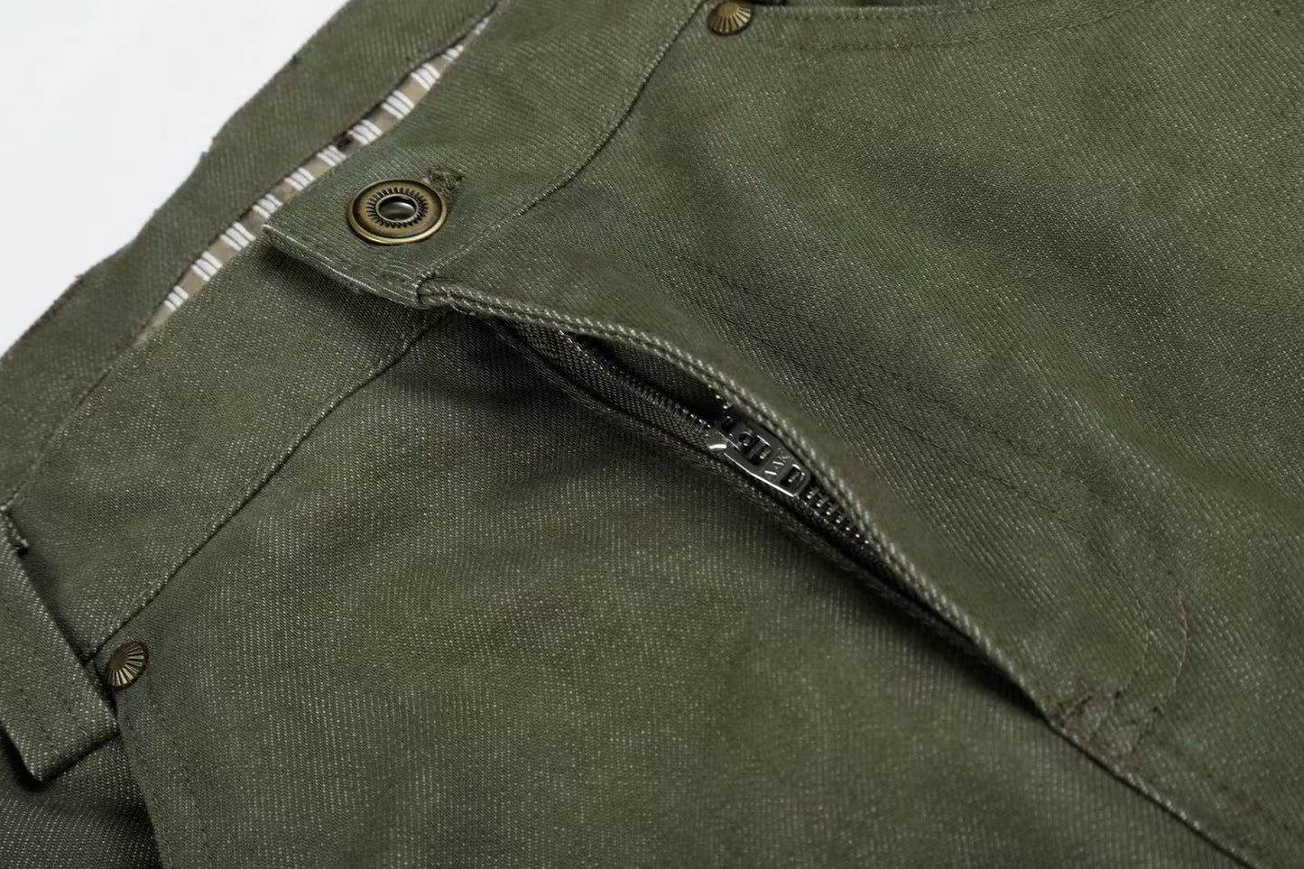 CapCabin “Vintage Utility Fold-Hem Pants”