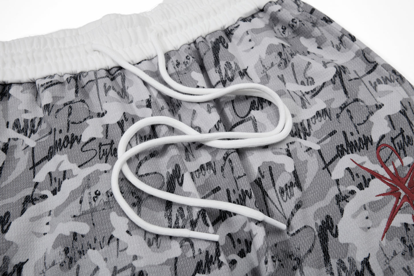 CapCabin Camo Script Wide-Leg Pants