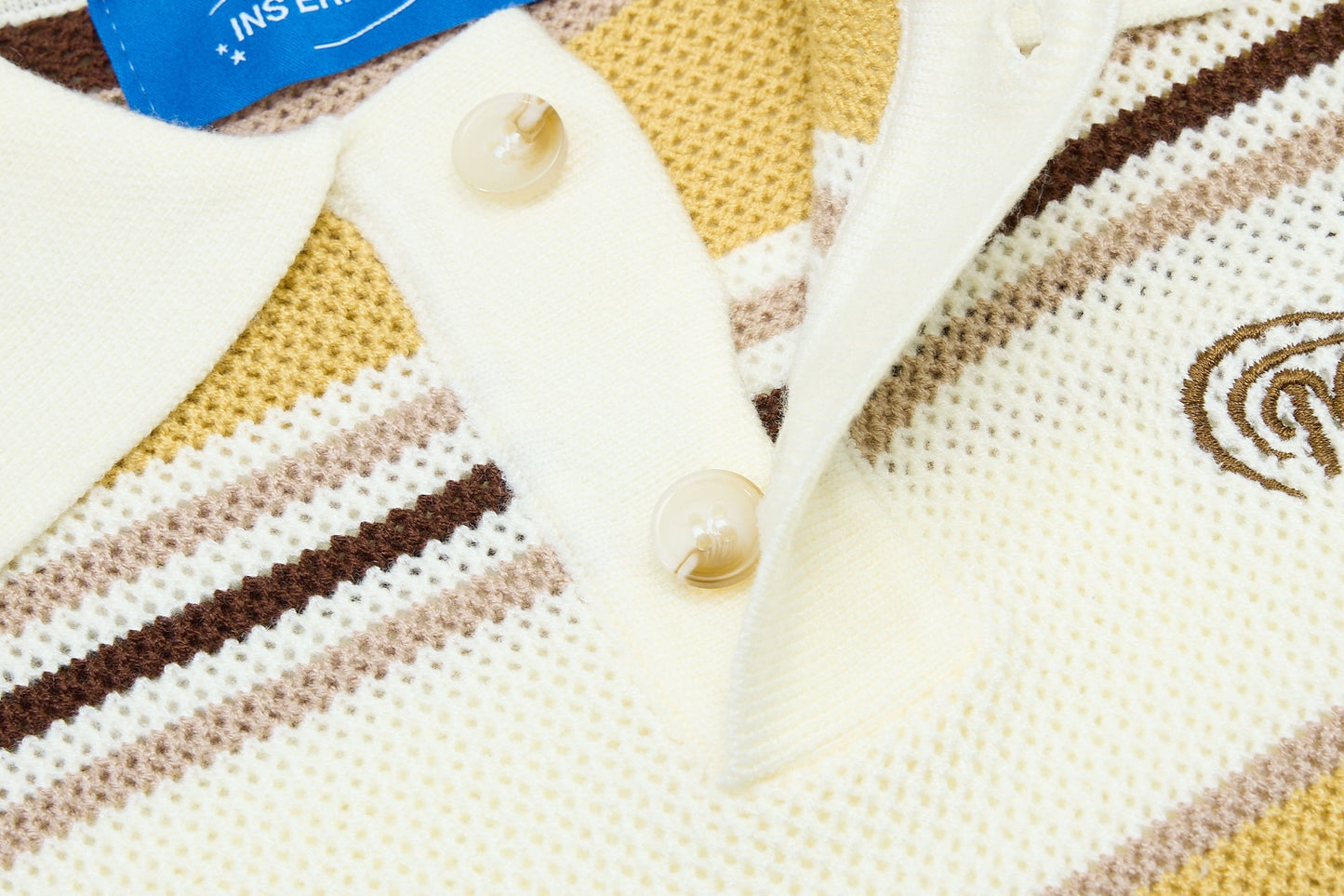 CapCabin “Retro Stripe Knit Polo”