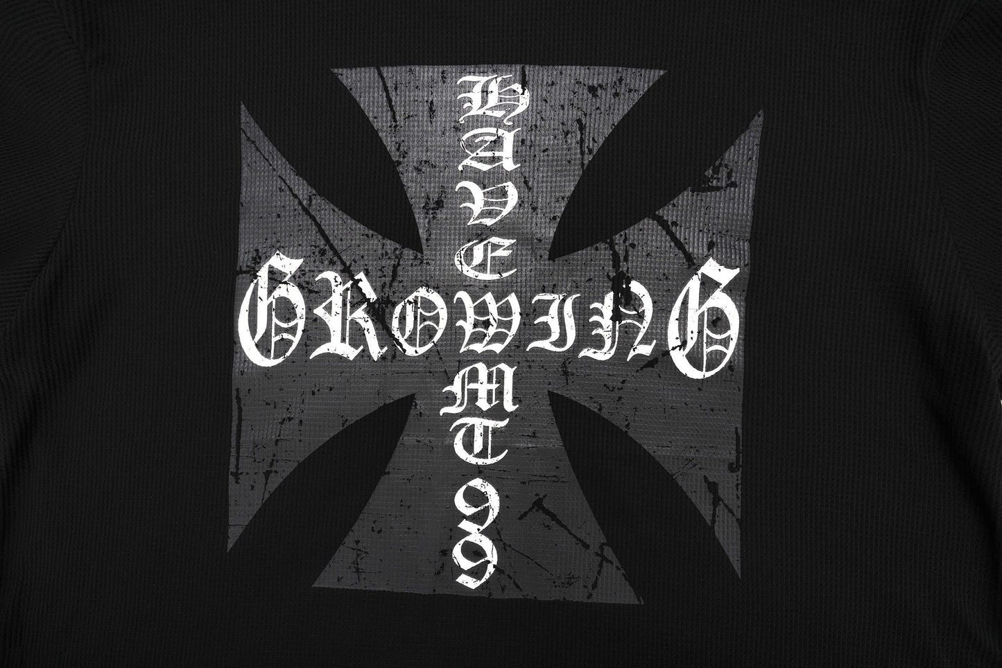 CapCabin Layered Gothic Cross Long Sleeve Tee