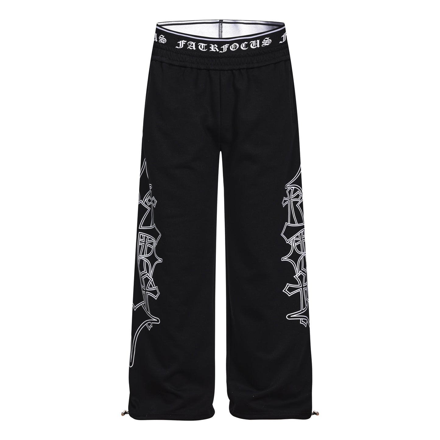 CapCabin Gothic Outline Wide-Leg Sweatpants