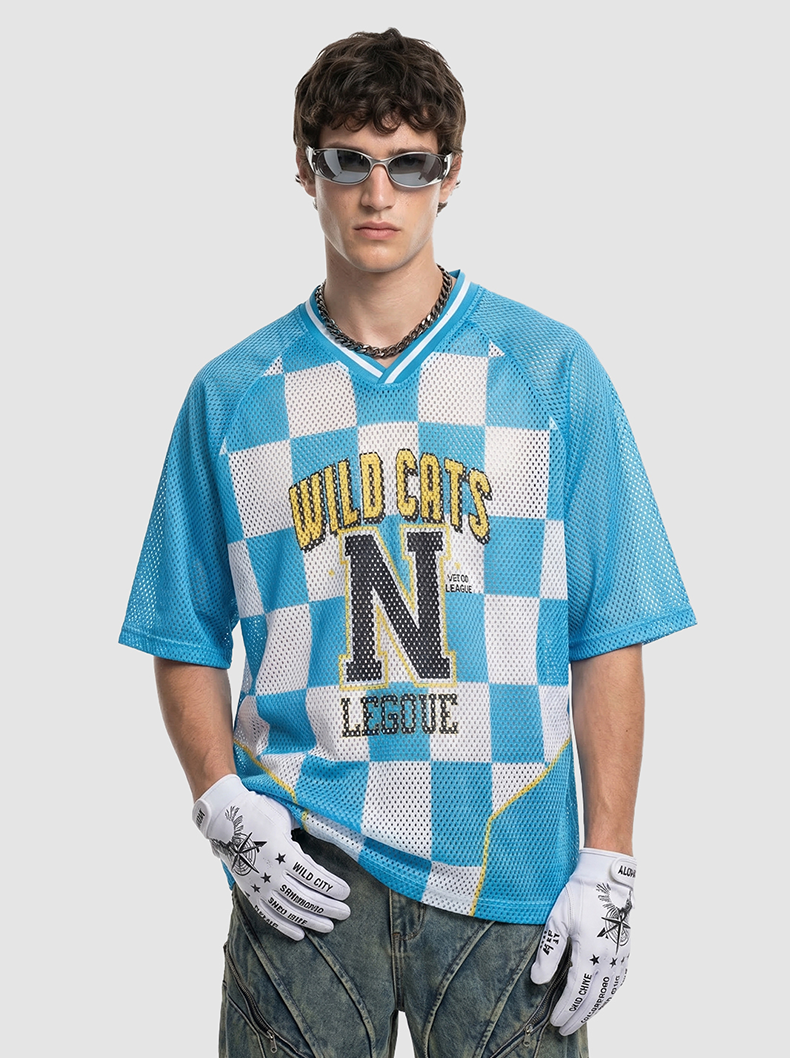 CapCabin “Wild Cats N” Mesh Jersey T-Shirt