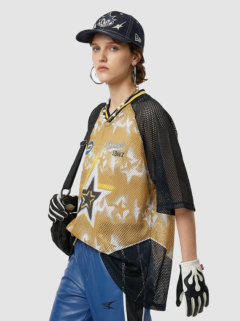 CapCabin “Star Impact” Mesh Jersey T-Shirt