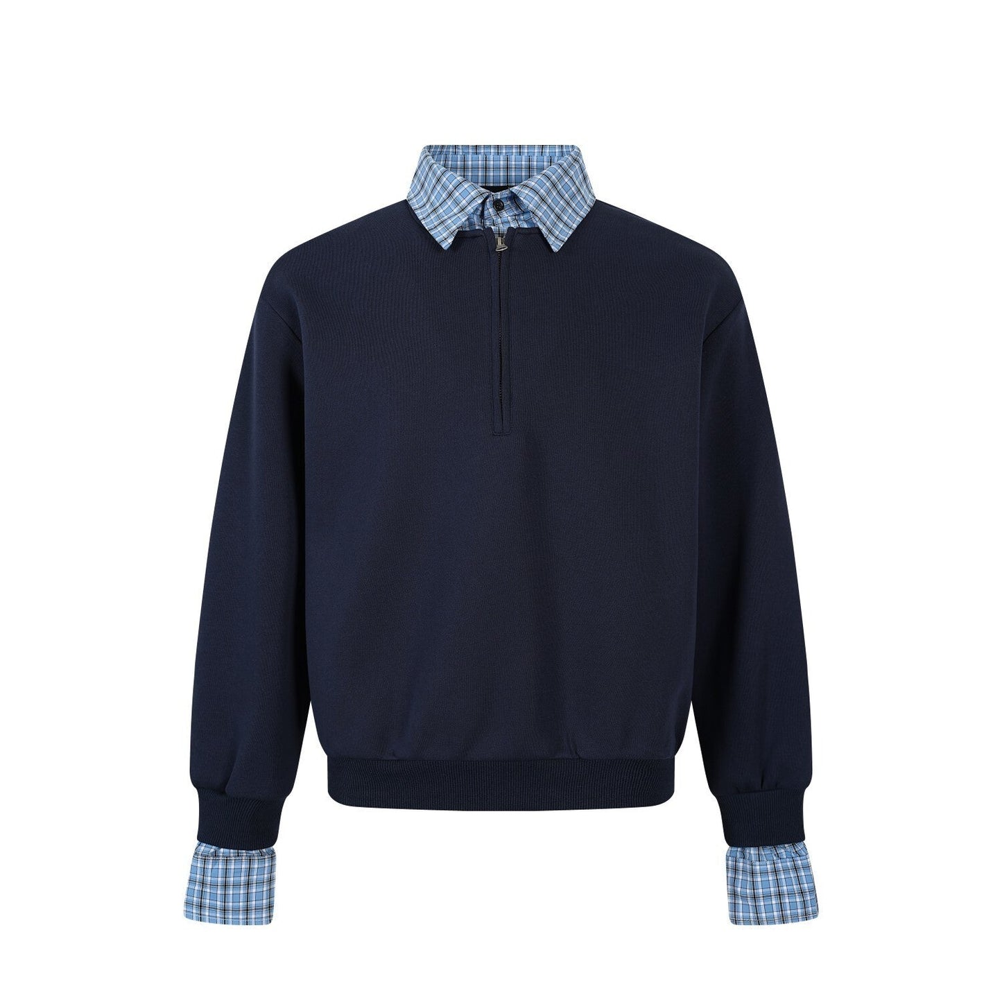 CapCabin Layered Collar Half-Zip Pullover