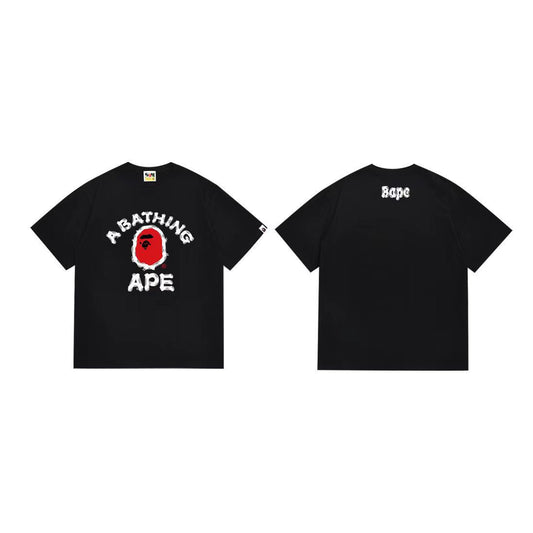 BAPE Red Ape Head Logo Black T-Shirt